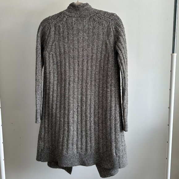 Banana Republic Grey Cotton/Wool Open Front Cardigan, S - Picture 3 of 5
